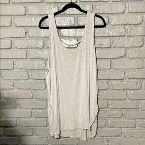 Maurices Cream Relaxed Asymmetrical Tank Top